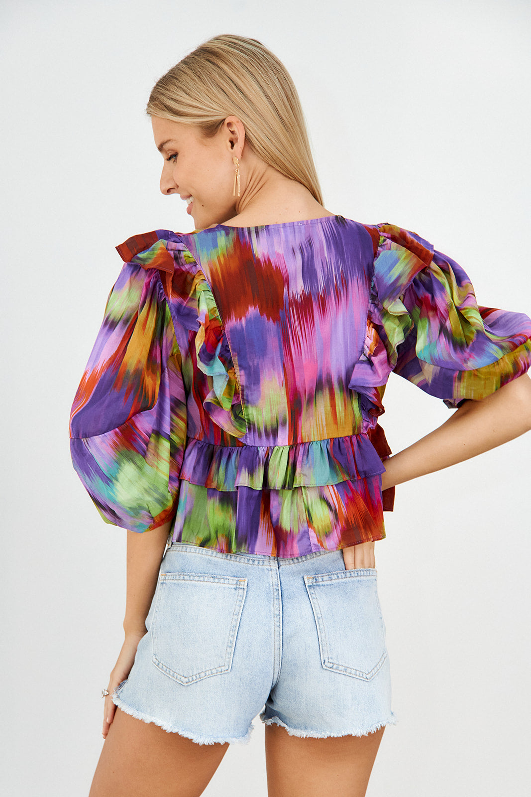 Lilli Ruffle Cropped Blouse - fab'rik
