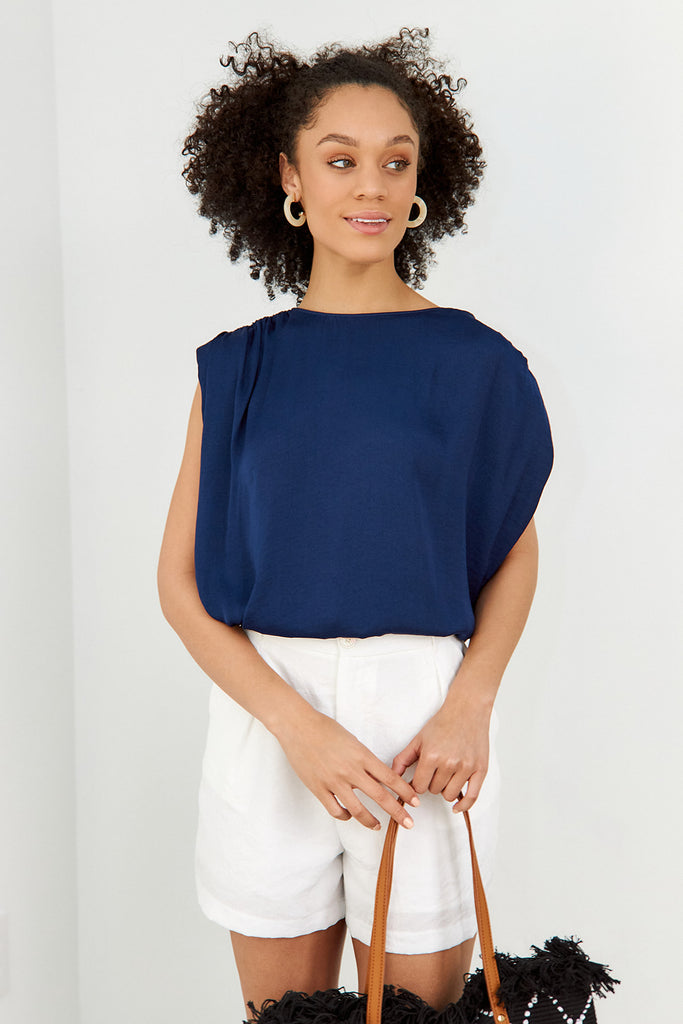 Amalia Ruched Waist Top - fab'rik