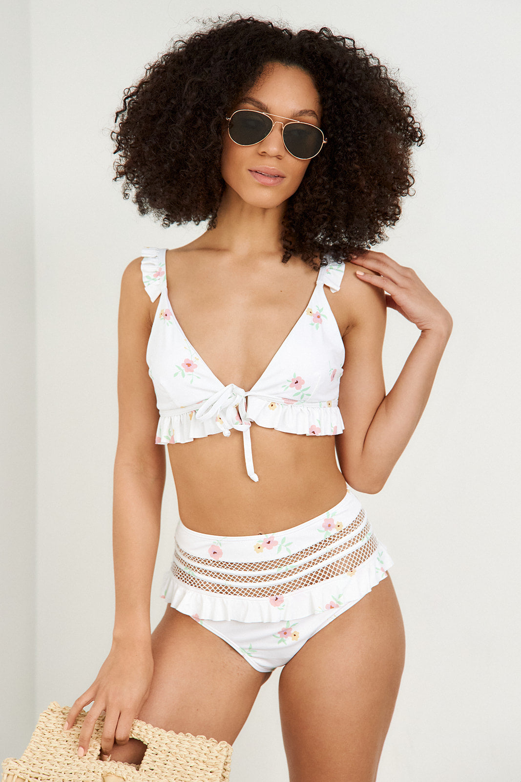 Vito Ruffle Detail High Waisted Bottom - fab'rik
