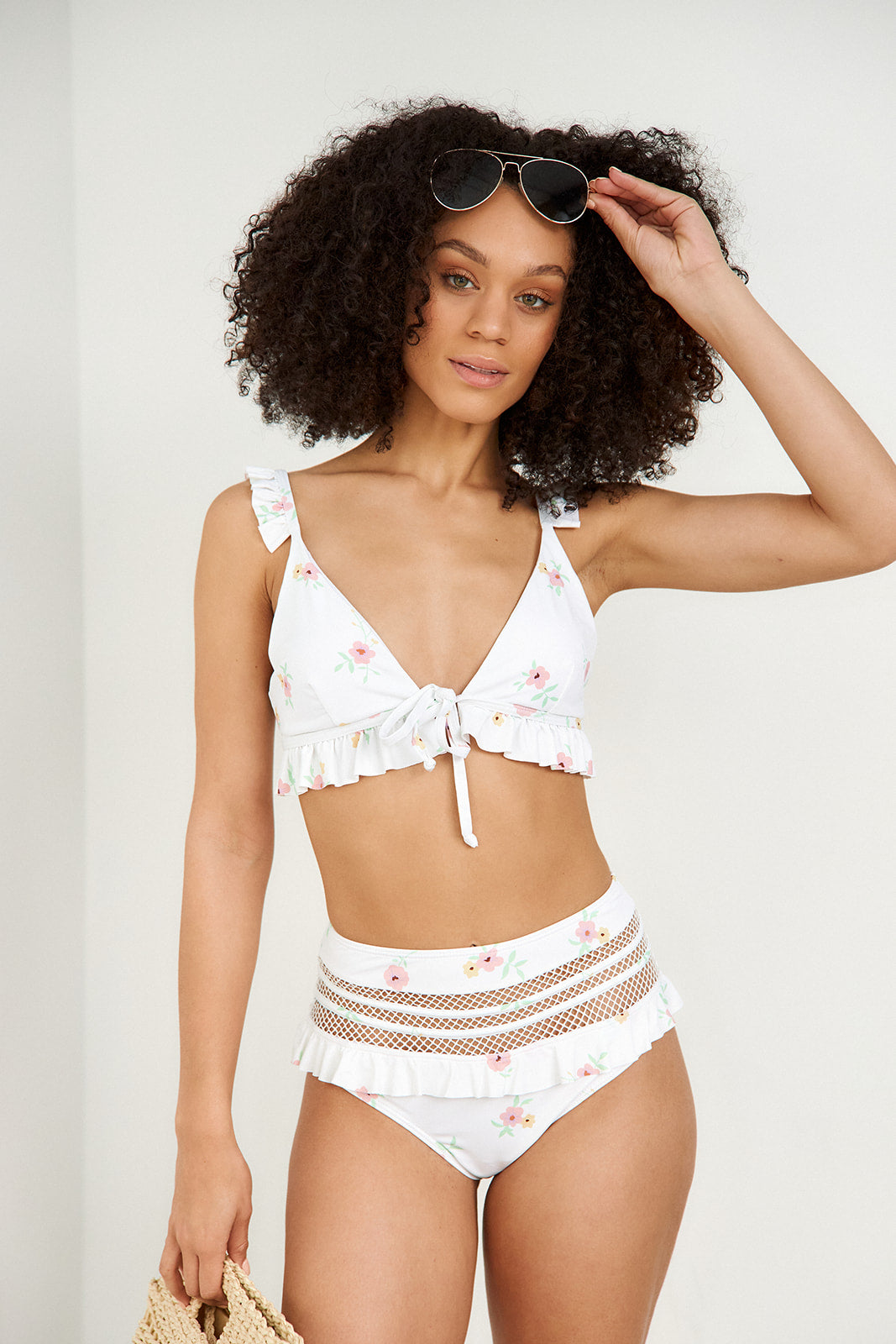 Vito Ruffle Detail High Waisted Bottom - fab'rik