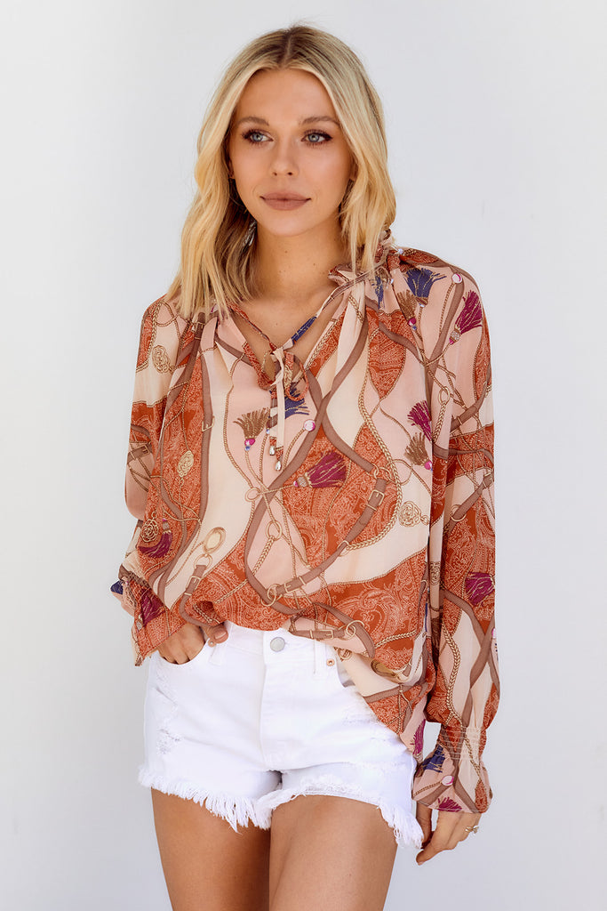 SALE - Scarlett Printed Blouse - fab'rik