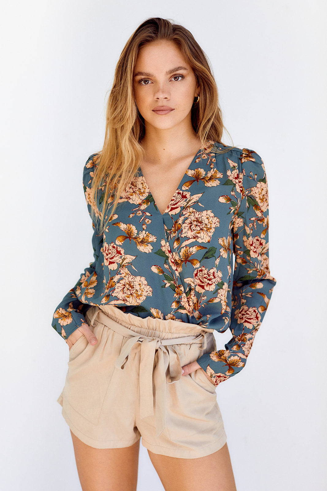 Poppy Floral Long Sleeve Bodysuit - fab'rik