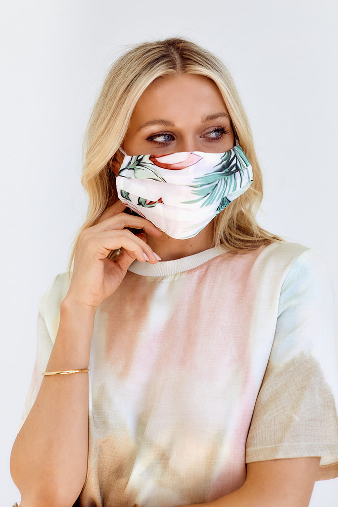 SALE - Floral Printed Face Mask - fab'rik