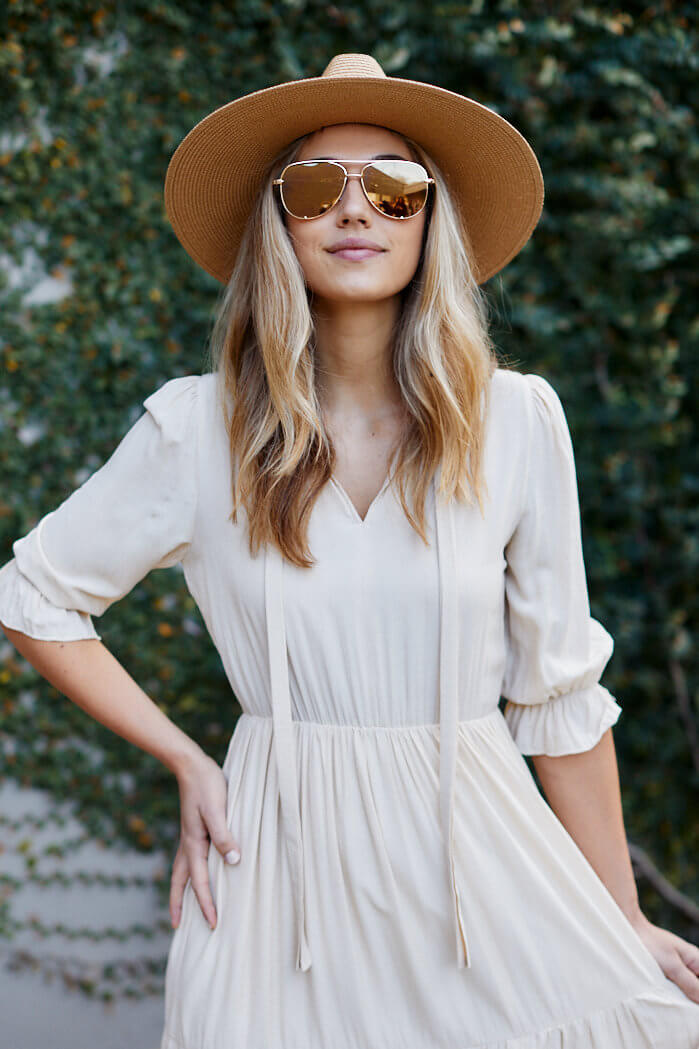 Colson 3/4 Sleeve Tiered Midi Dress - fab'rik