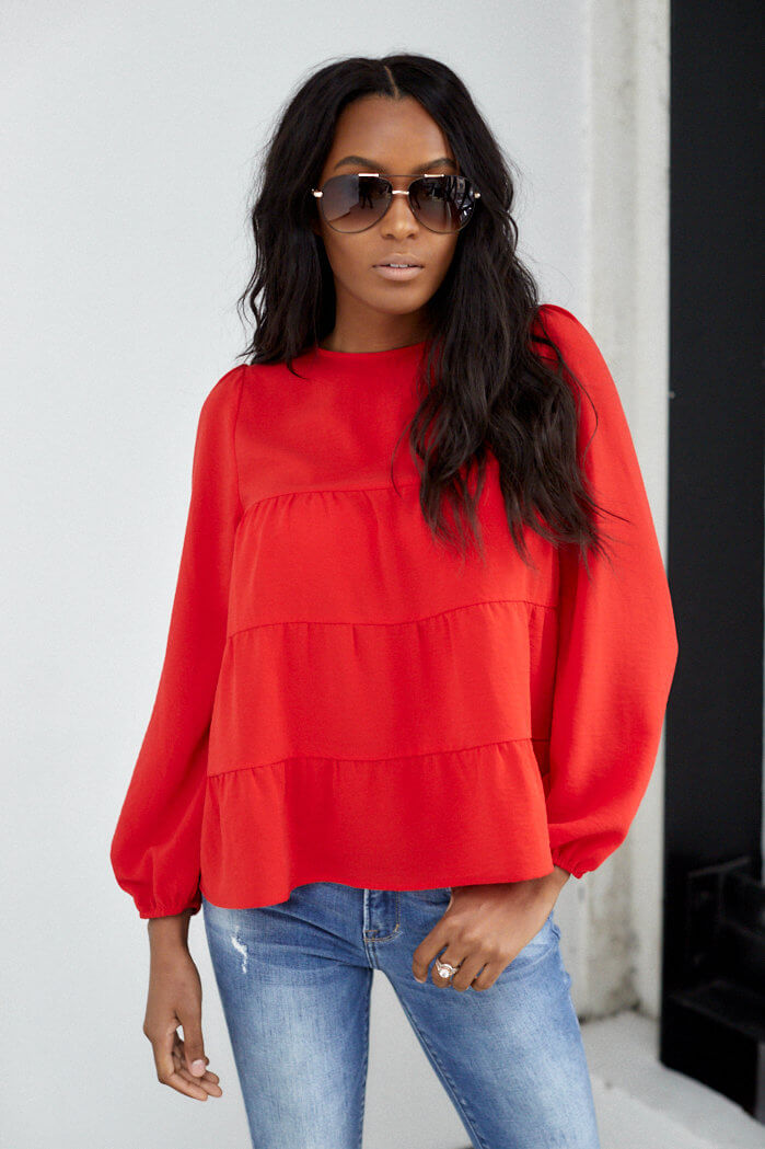 Aris Solid Long Sleeve Top - fab'rik