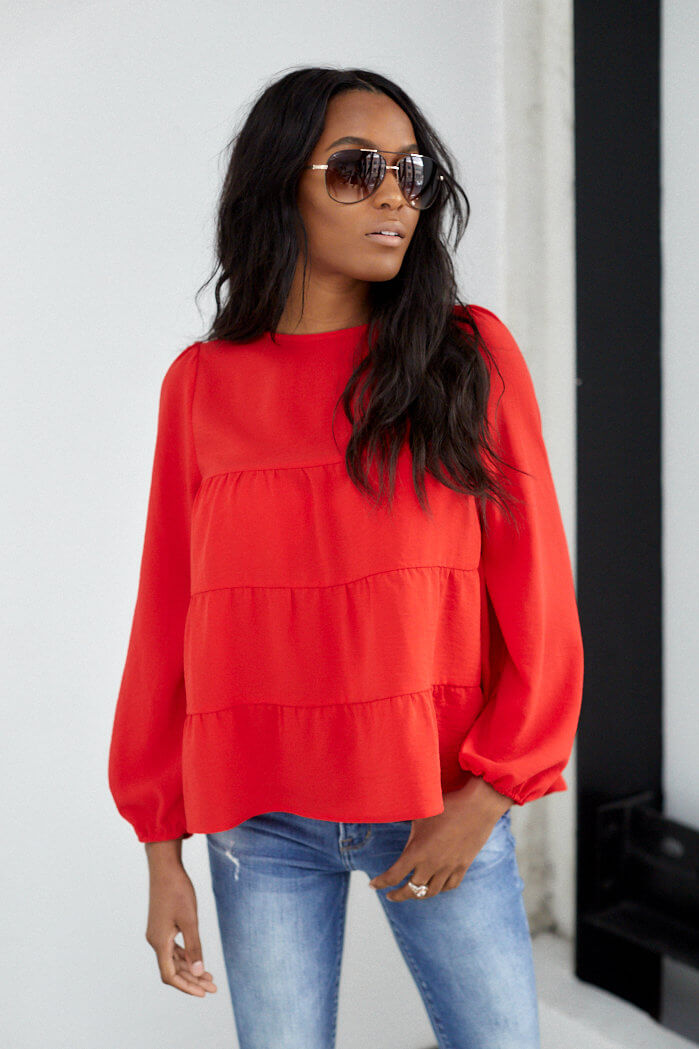 Aris Solid Long Sleeve Top - fab'rik