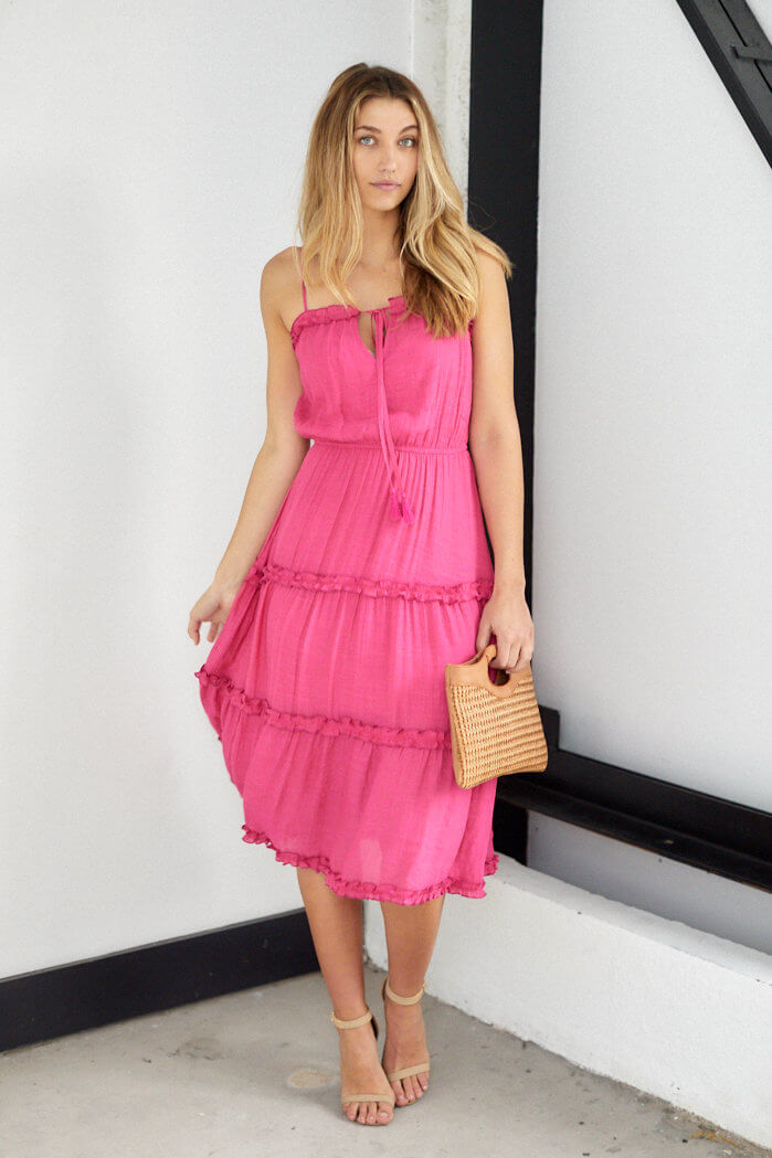 Cyprus Tiered Midi Dress - fab'rik