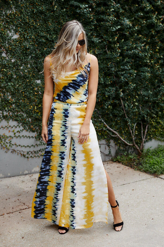 SALE - Ember Tie Dye Cowl Neck Tank - fab'rik