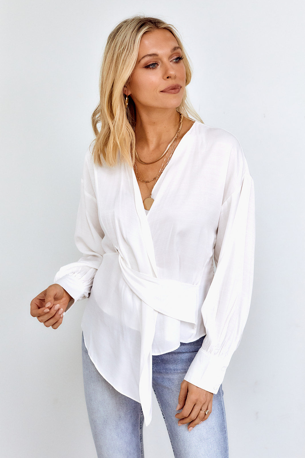 SALE - Portia Wrap Blouse - fab'rik