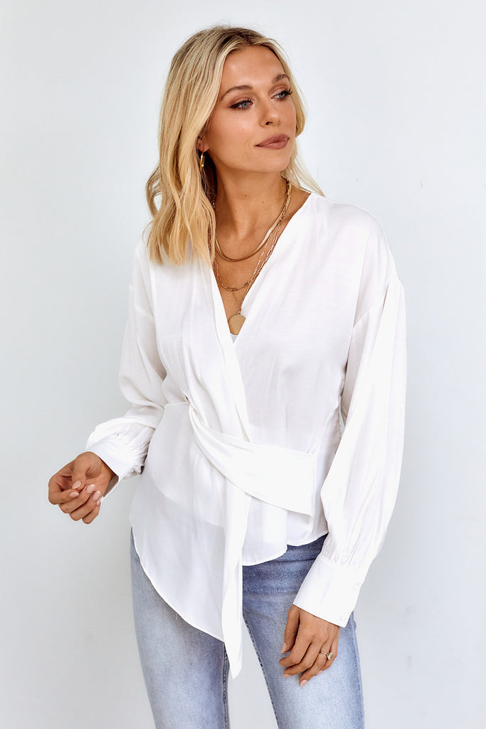 SALE - Portia Wrap Blouse - fab'rik