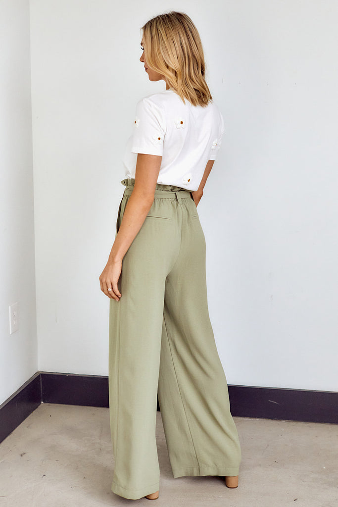 Cyndie Belted Wide Leg Trouser - fab'rik