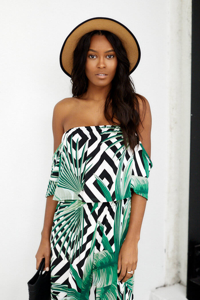 Annalisa Tropical Print Jumpsuit - fab'rik