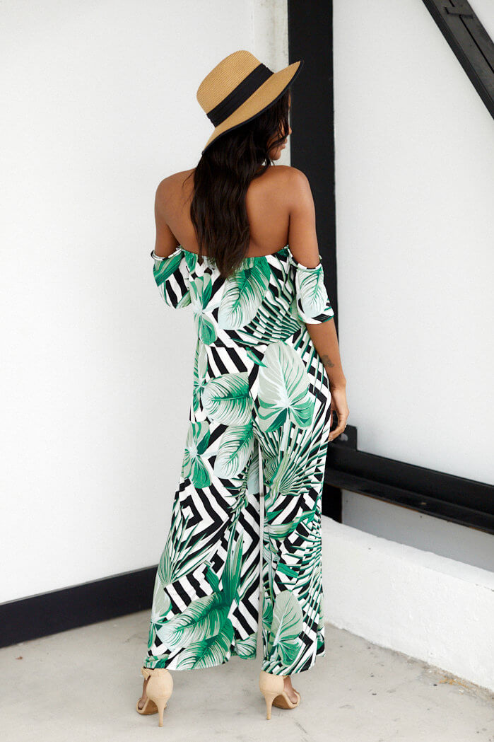Annalisa Tropical Print Jumpsuit - fab'rik