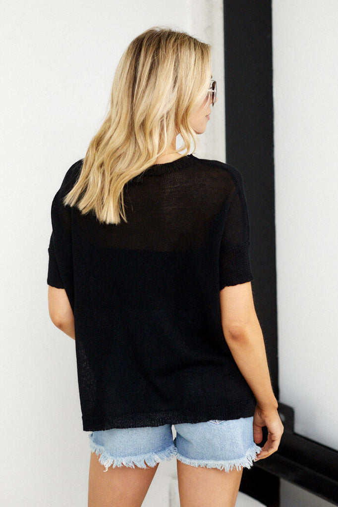 Mays Knit Short Sleeve Star Top - fab'rik