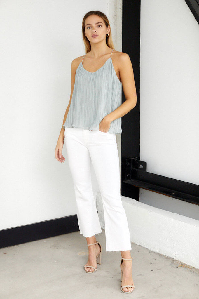 SALE - Archer Pleated Racerback Tank - fab'rik