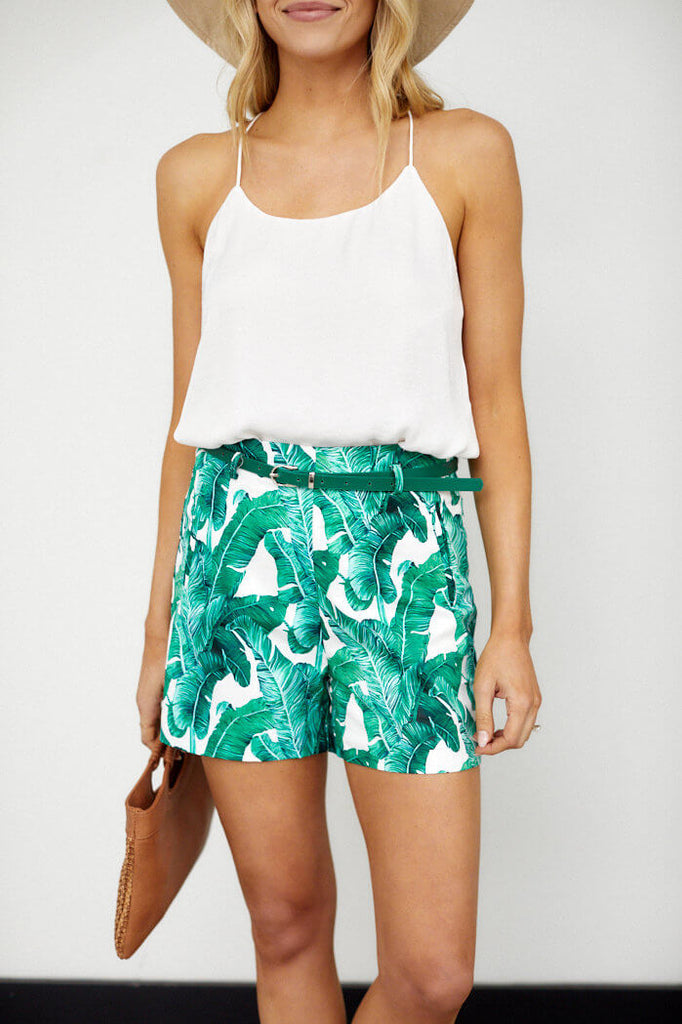 Monica Palm Print Short - fab'rik