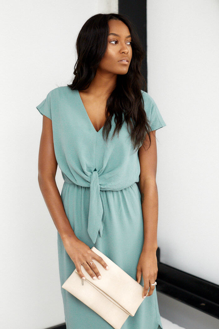 Rylie Tie Front Dress - fab'rik