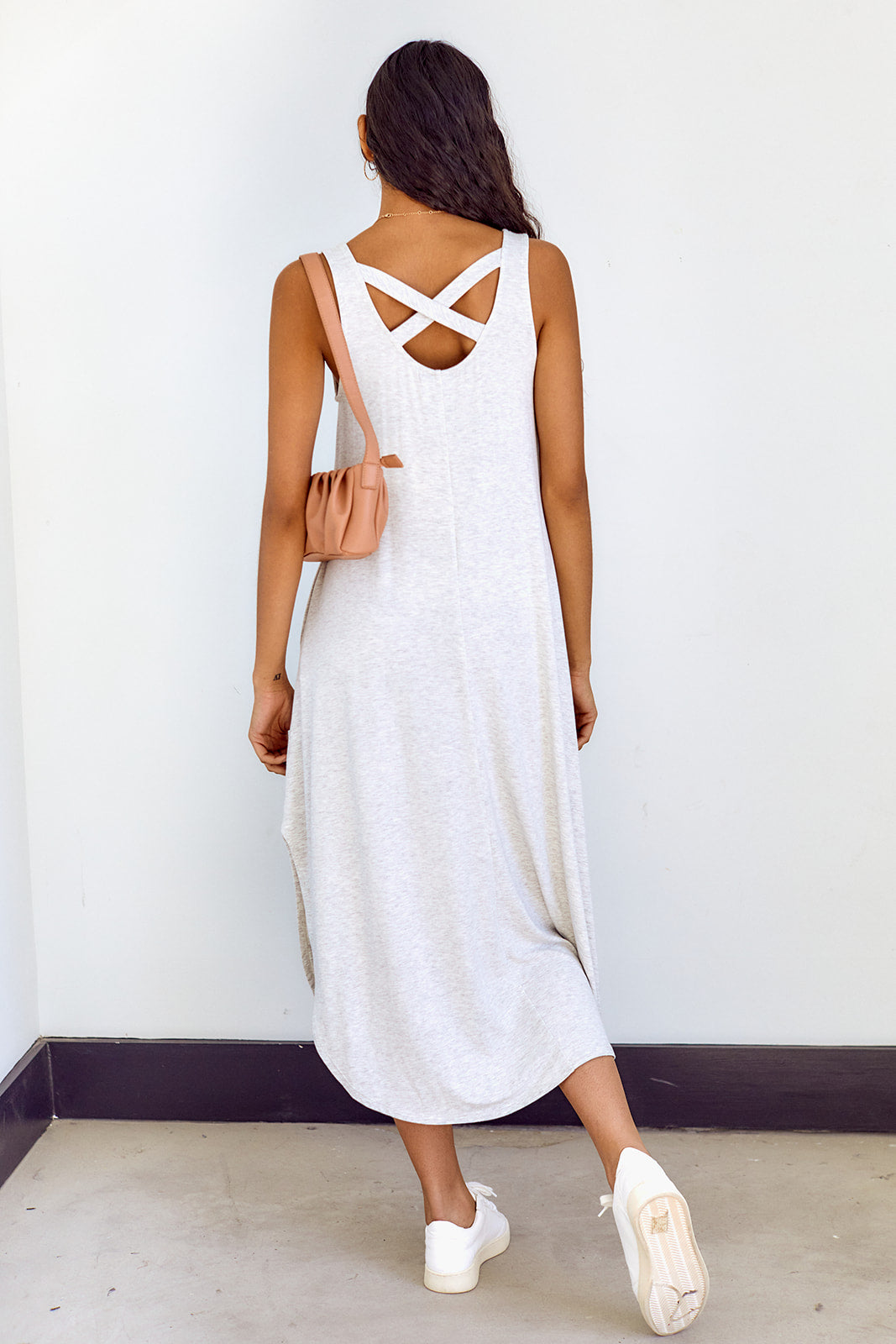 SALE - Lorree Cross Back Knit Midi Dress - fab'rik
