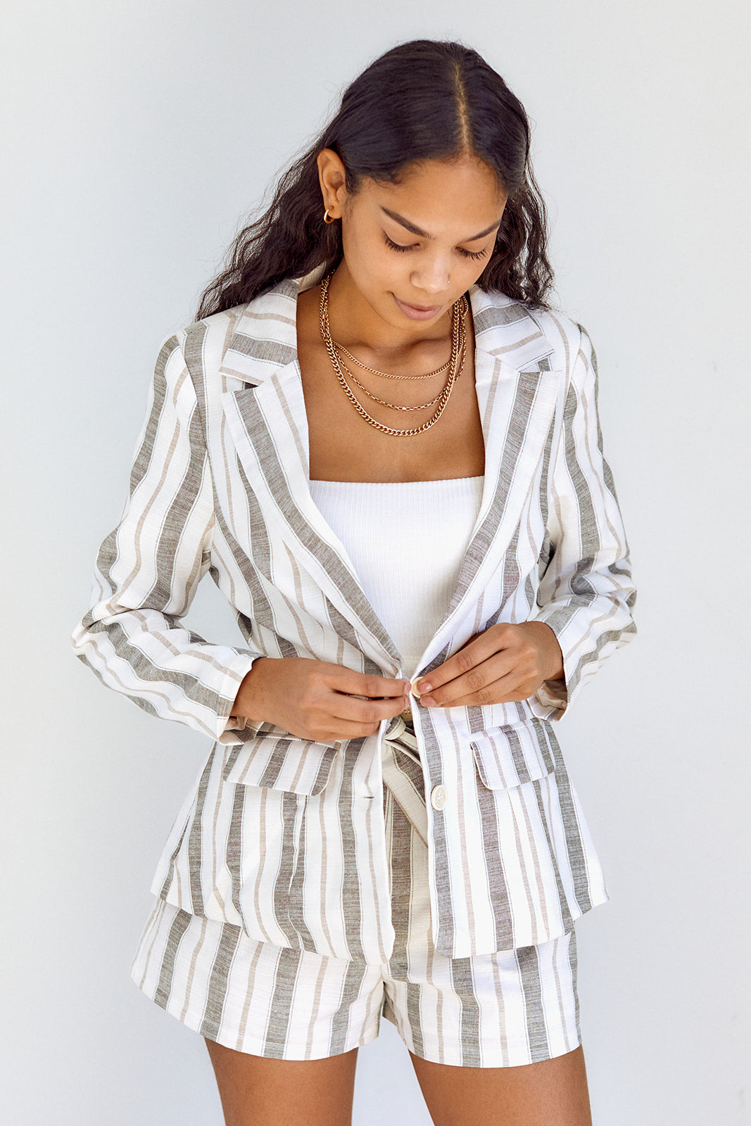 SALE - Cori Striped Blazer - fab'rik