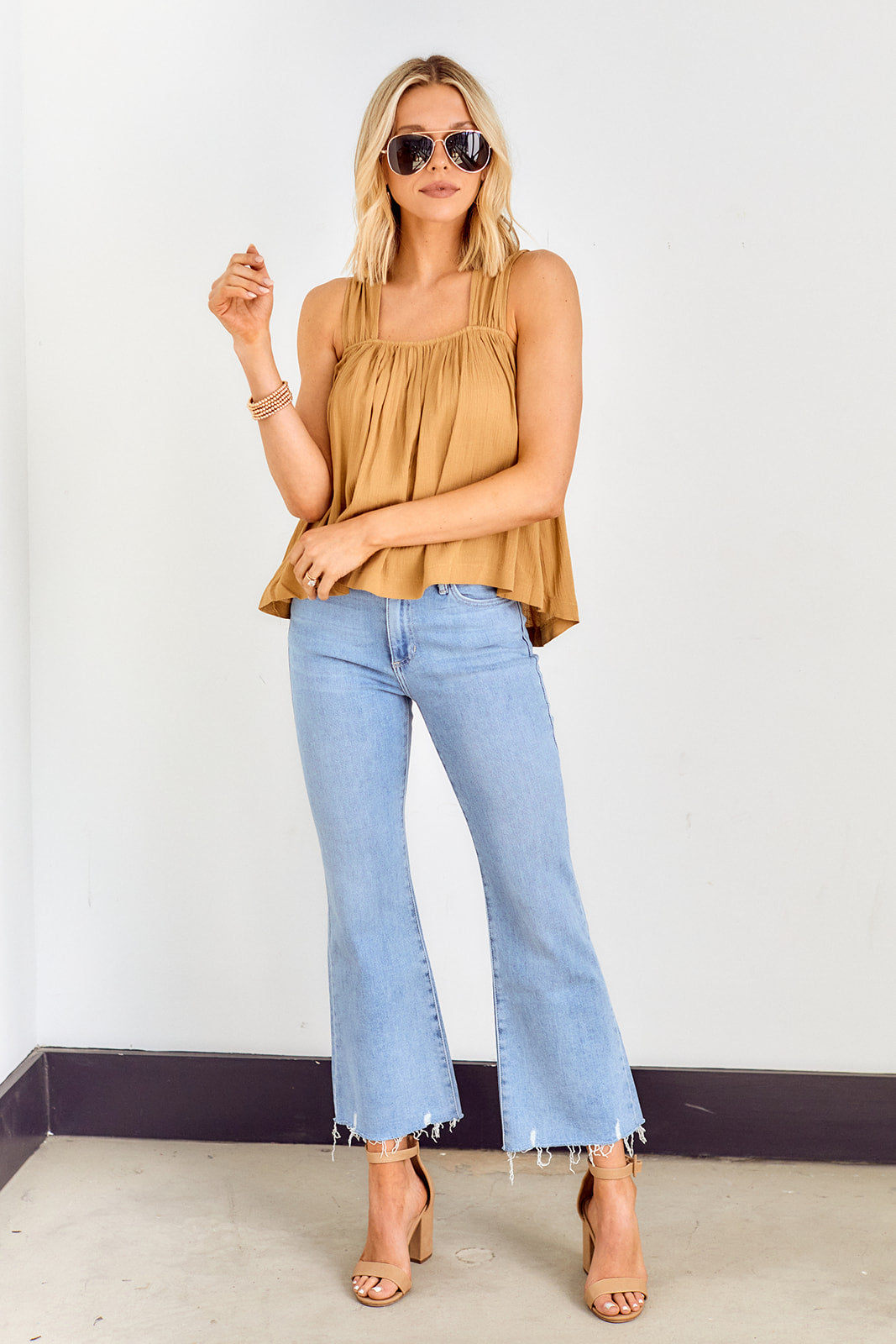 SALE - Maura Sleeveless Swing Blouse - fab'rik