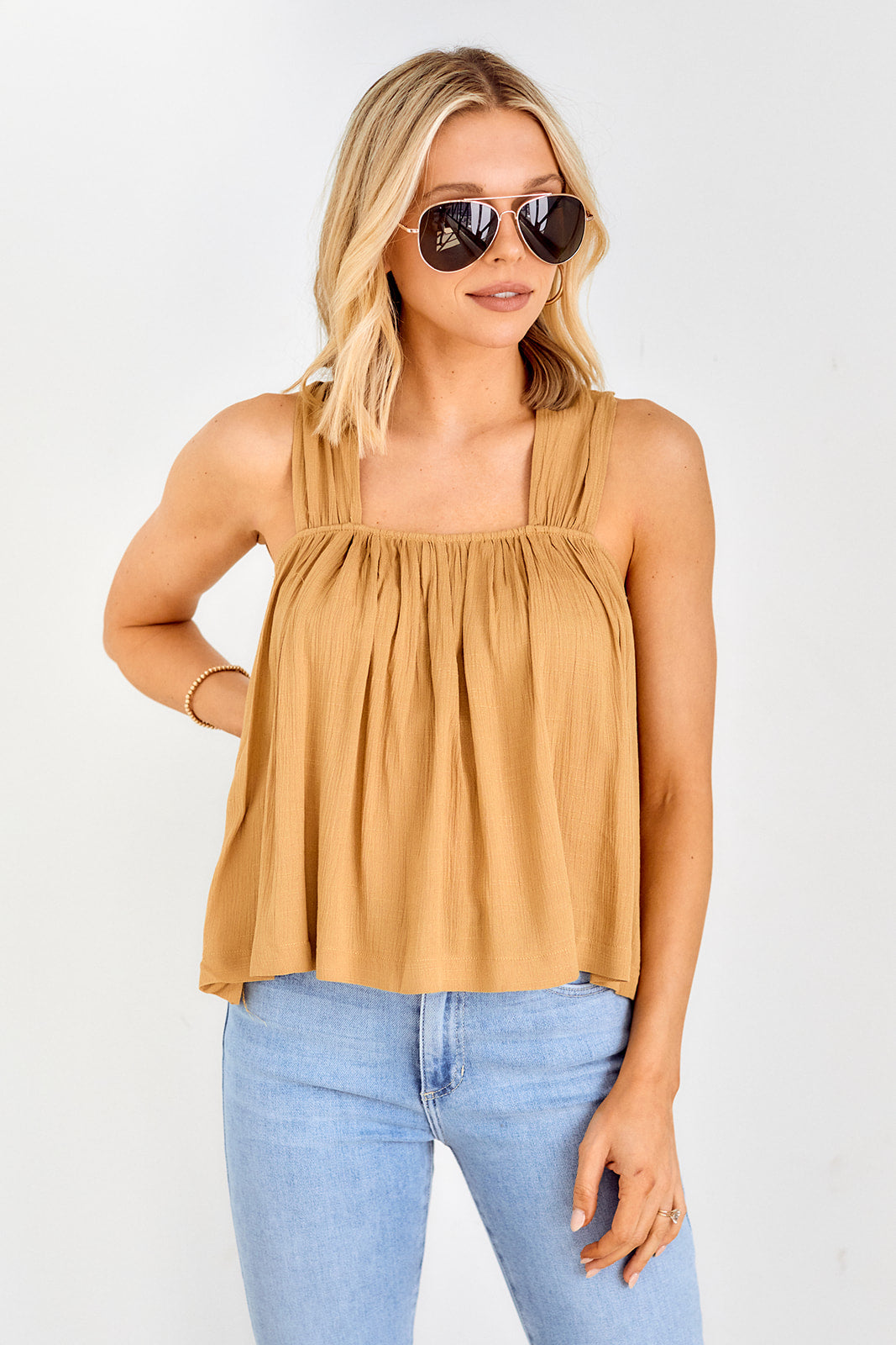 SALE - Maura Sleeveless Swing Blouse - fab'rik