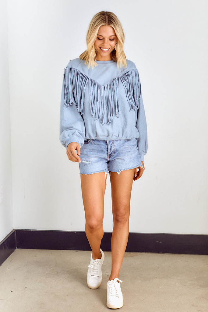 SALE - Carlin Fringed Sweatshirt - fab'rik
