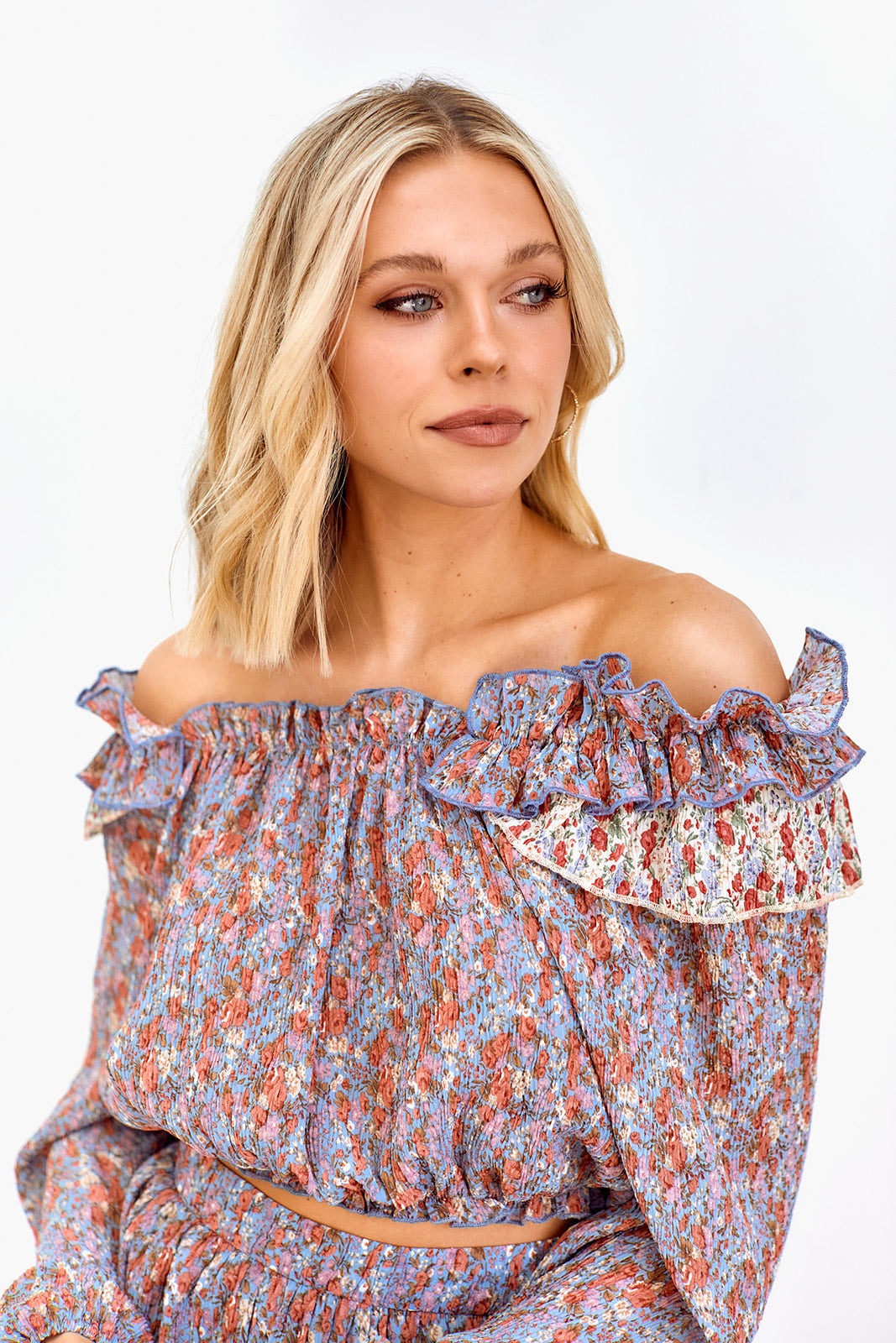 Sybelle Floral Ruffled Blouse - fab'rik