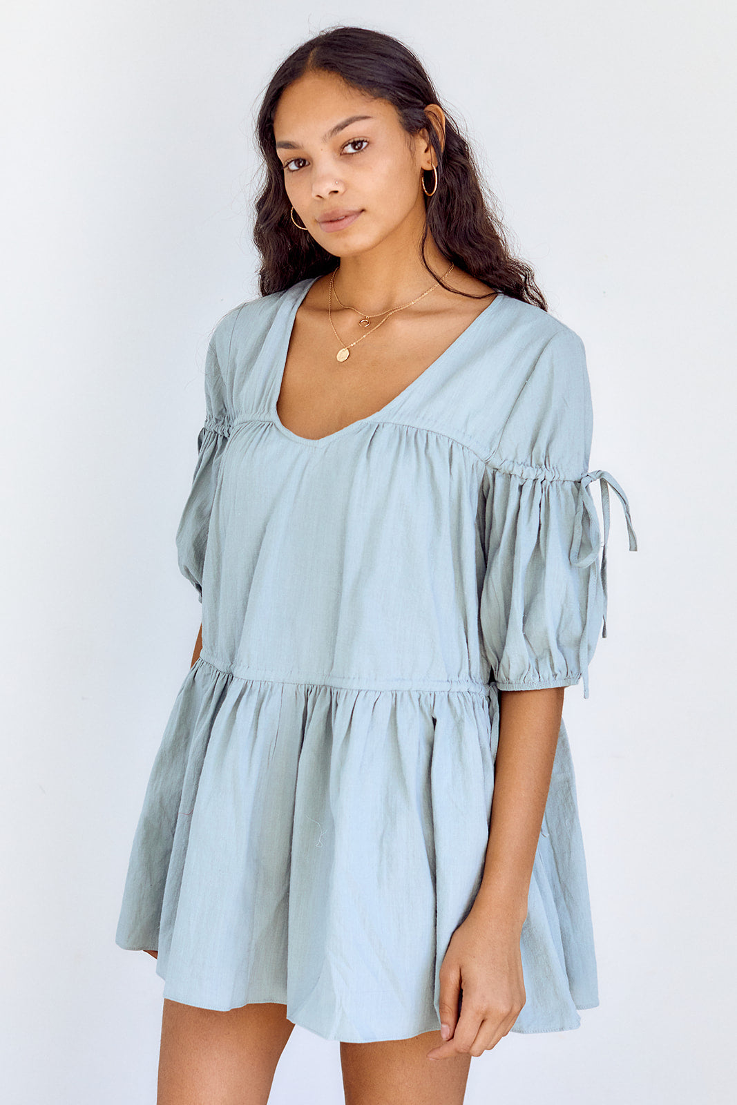 SALE - Lucille Tiered Puff Sleeve Dress - fab'rik