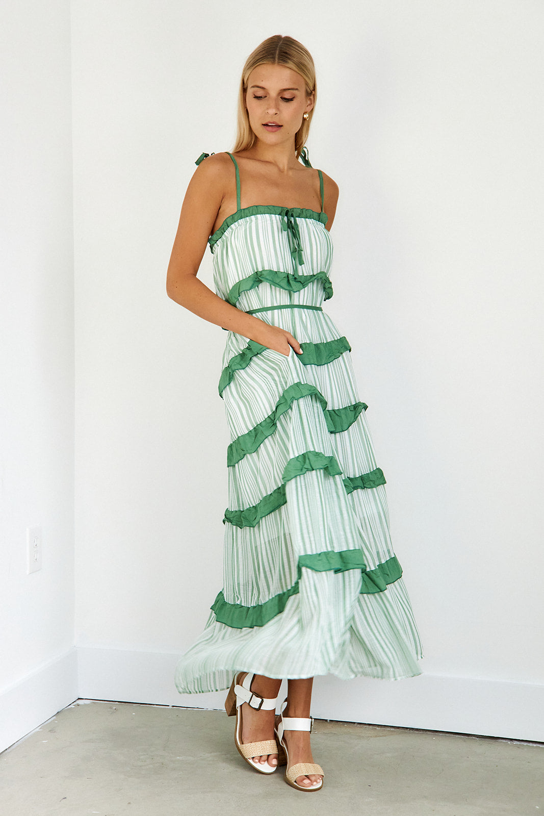 Cienna Striped Maxi Dress - fab'rik