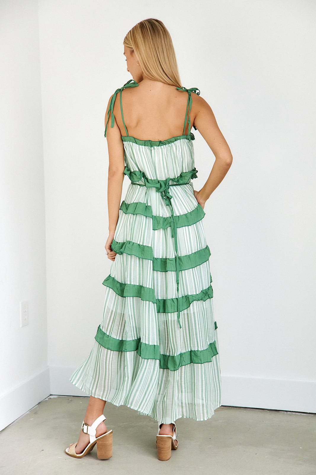 Cienna Striped Maxi Dress - fab'rik