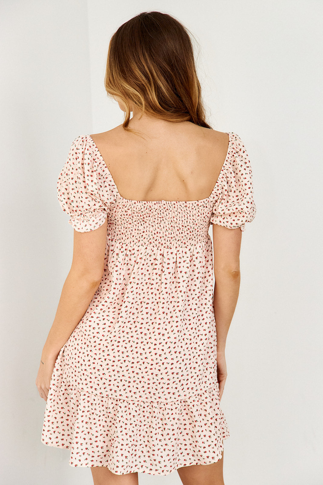Remi Puff Sleeve Floral Printed Dress - fab'rik