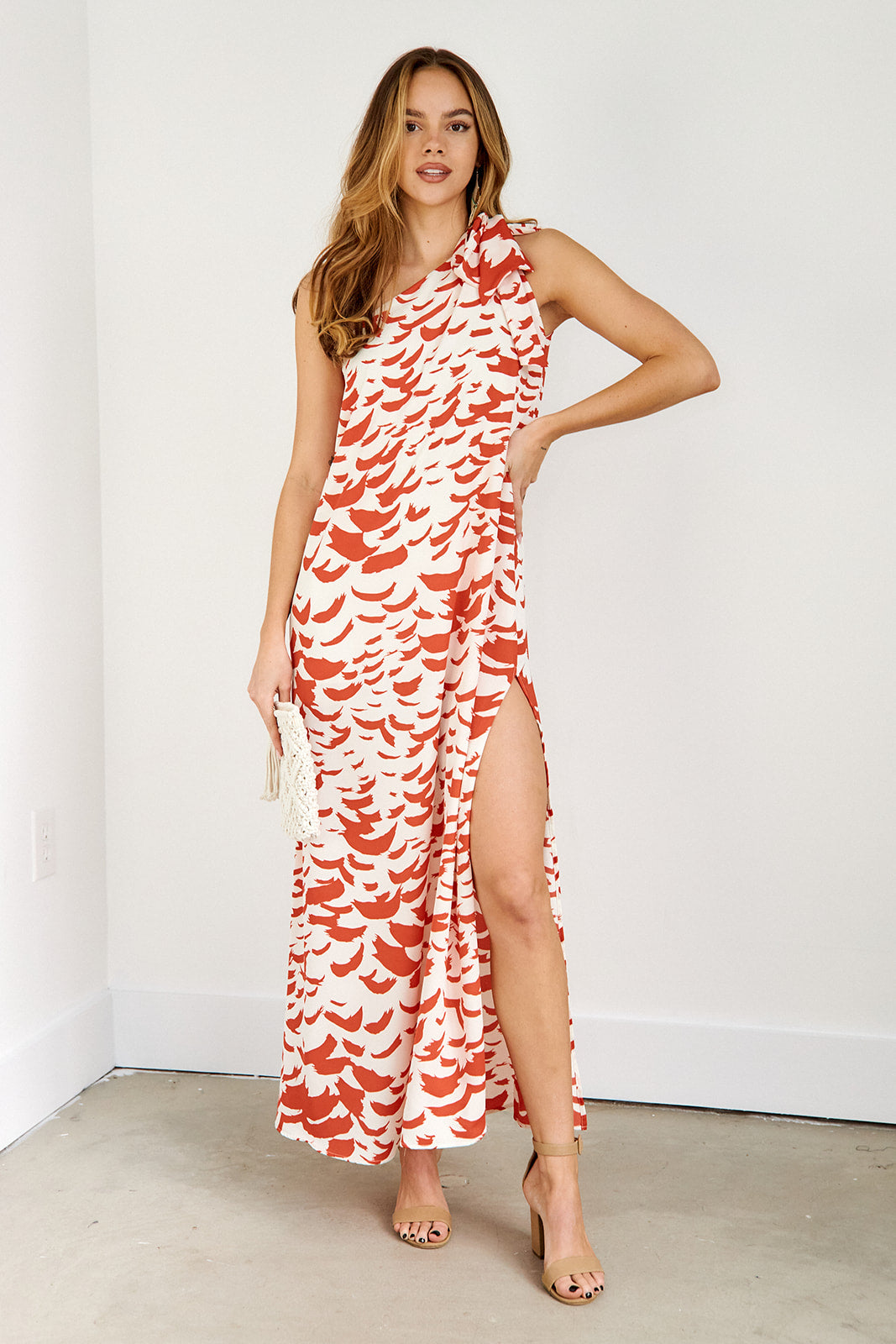Liza One Shoulder Printed Maxi Dress - fab'rik