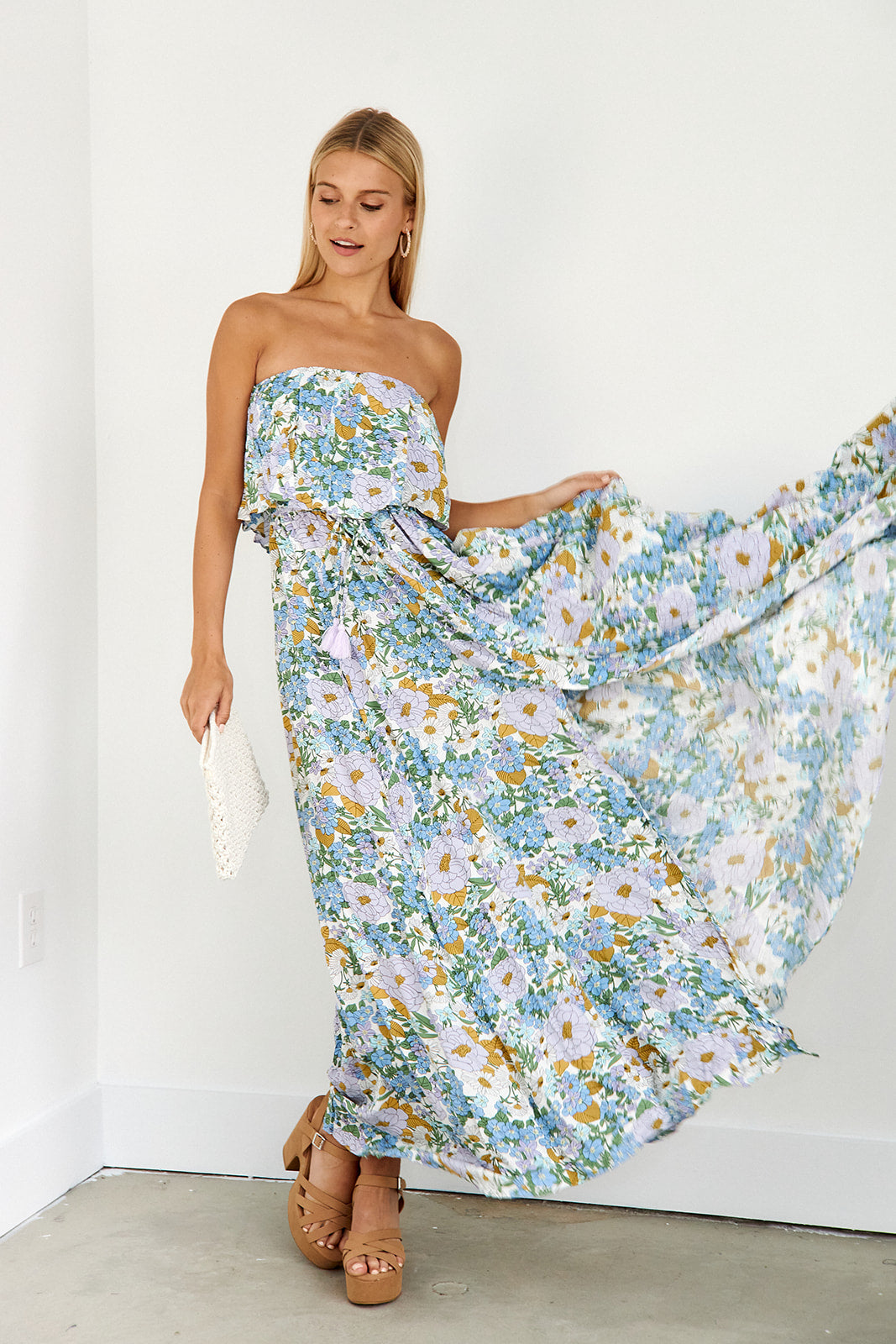 Maya Sleeveless Floral Maxi Dress - fab'rik