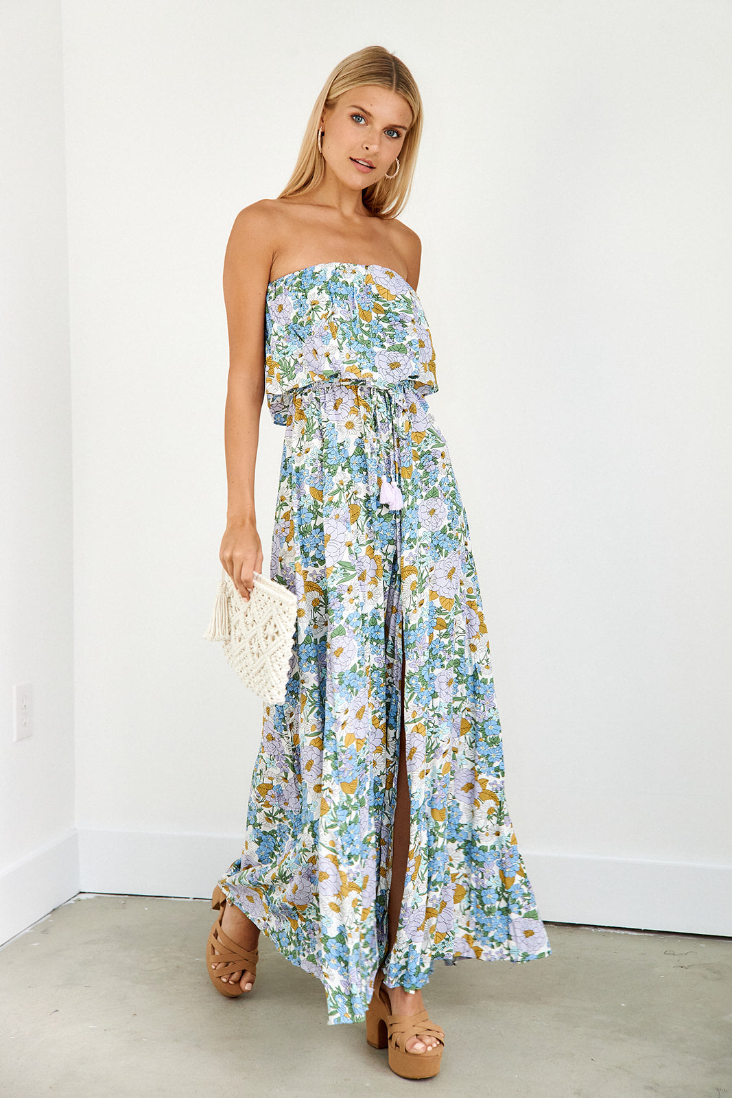Maya Sleeveless Floral Maxi Dress - fab'rik