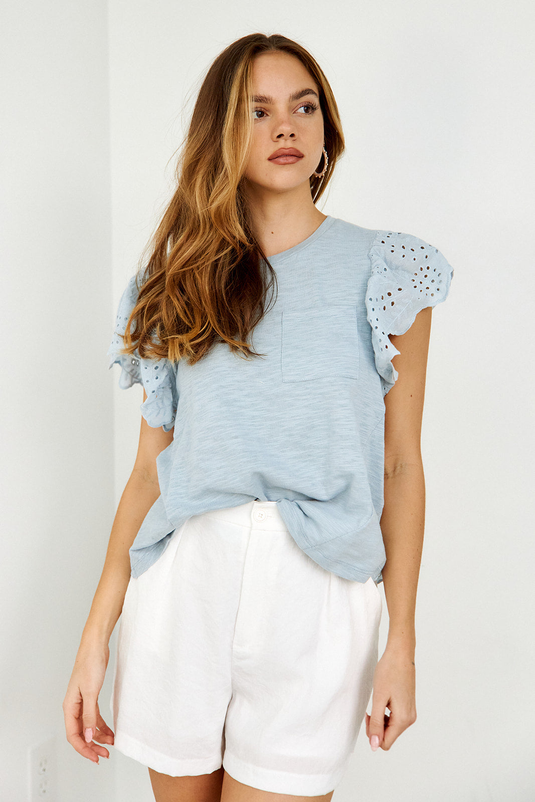 Rerva Eyelet Sleeve Blouse - fab'rik
