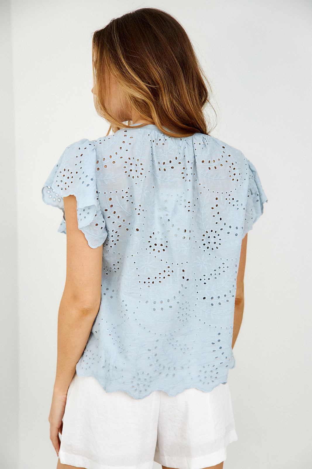 Rerva Eyelet Sleeve Blouse - fab'rik