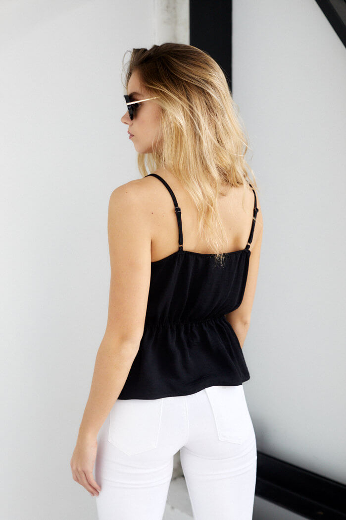 SALE - Pia Twist Front Sleeveless Blouse - fab'rik