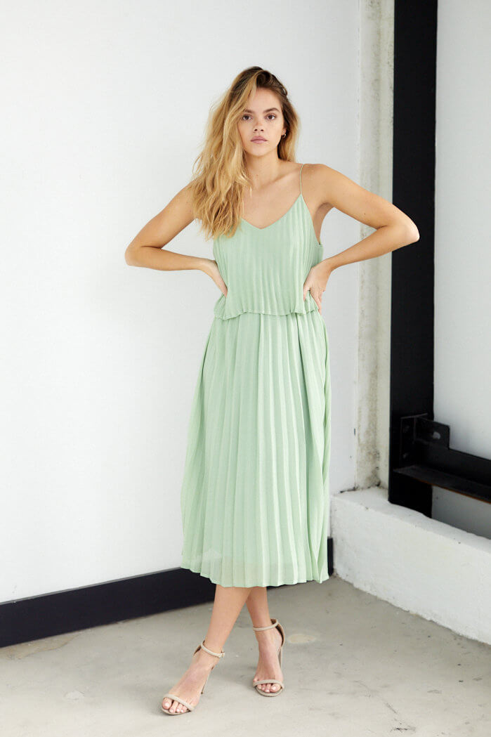 SALE - Rory Pleated Midi Dress - fab'rik