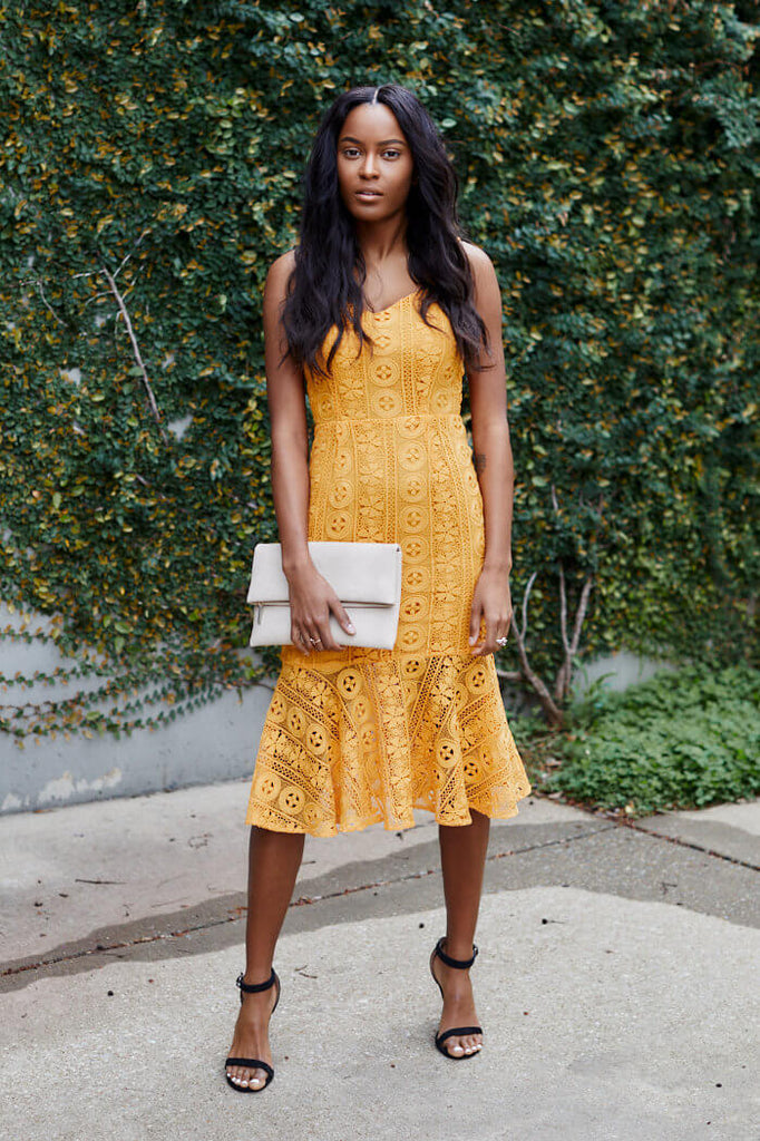 SALE - Catalina Sleeveless Lace Midi Dress - fab'rik