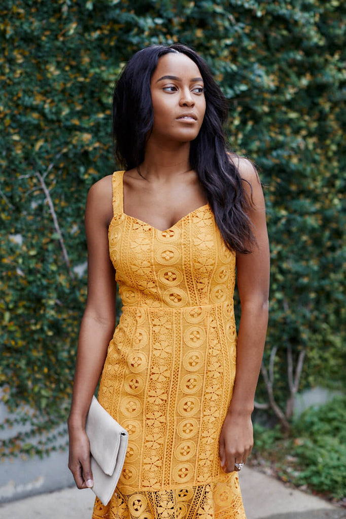SALE - Catalina Sleeveless Lace Midi Dress - fab'rik