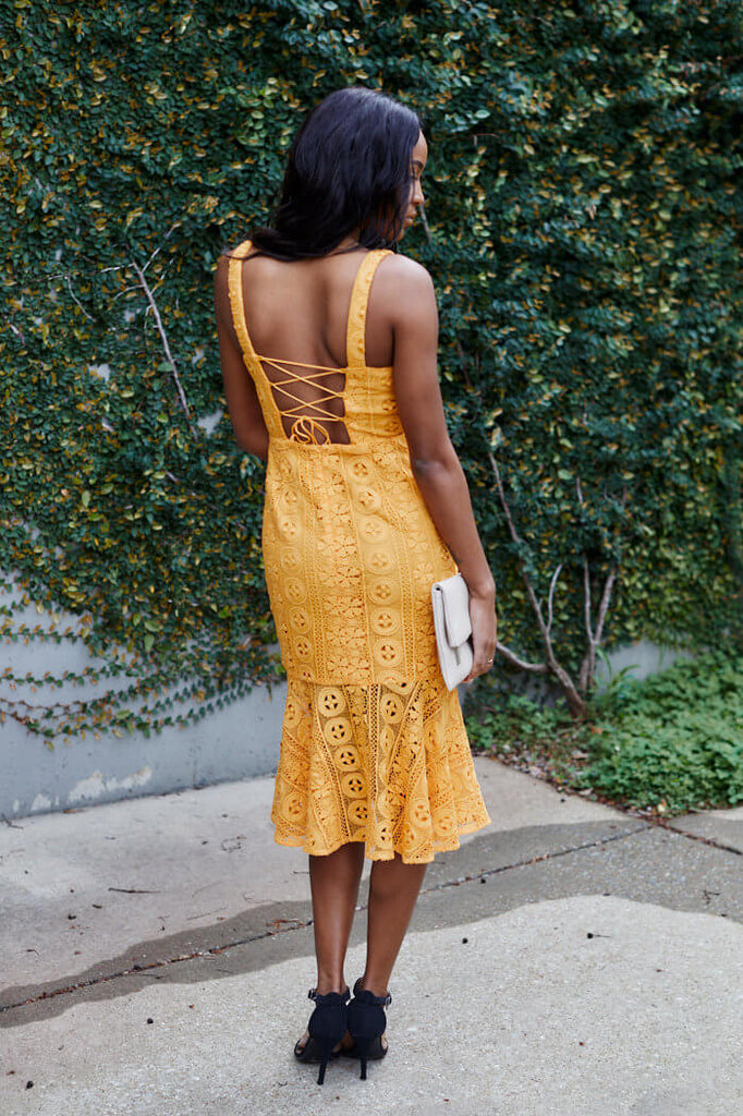 SALE - Catalina Sleeveless Lace Midi Dress - fab'rik
