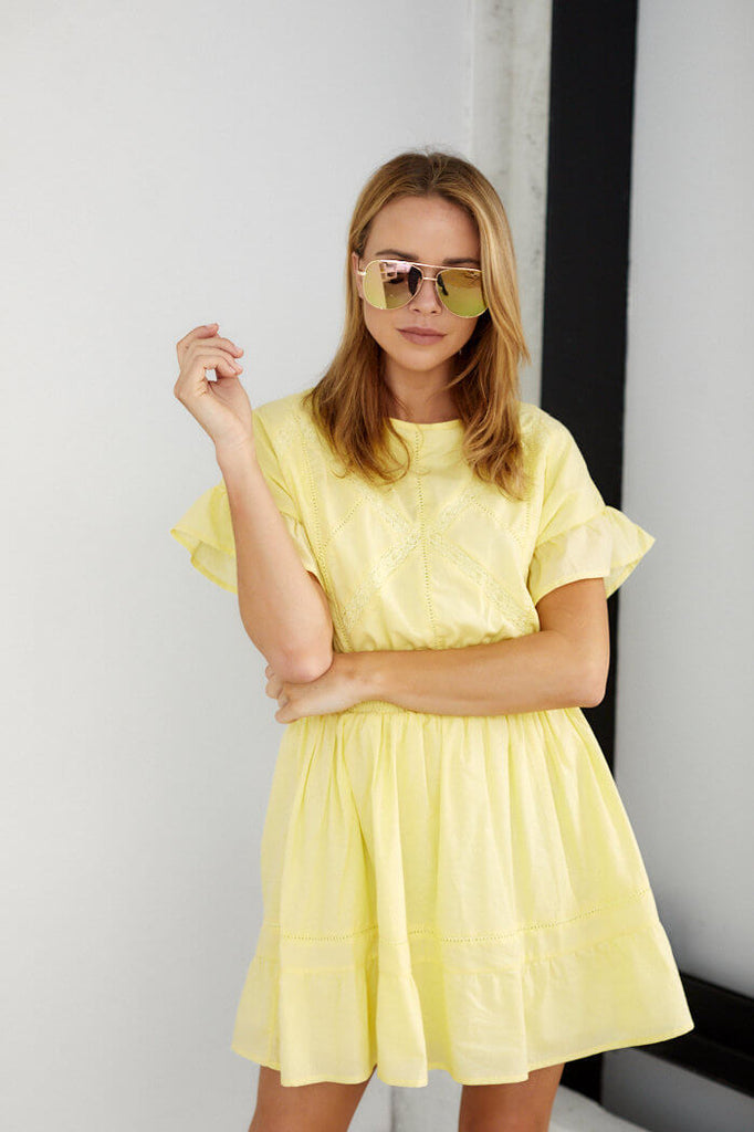 Evelyn Ruffled Smocked Waist Dress - fab'rik