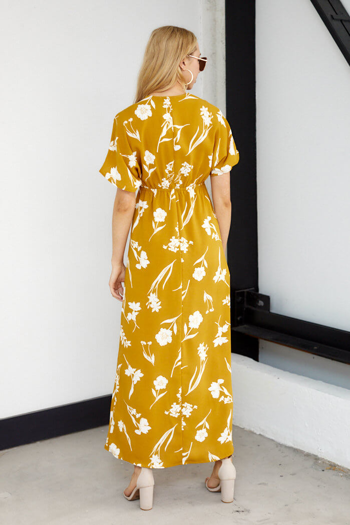 Holland Short Sleeve Floral Print Maxi - fab'rik