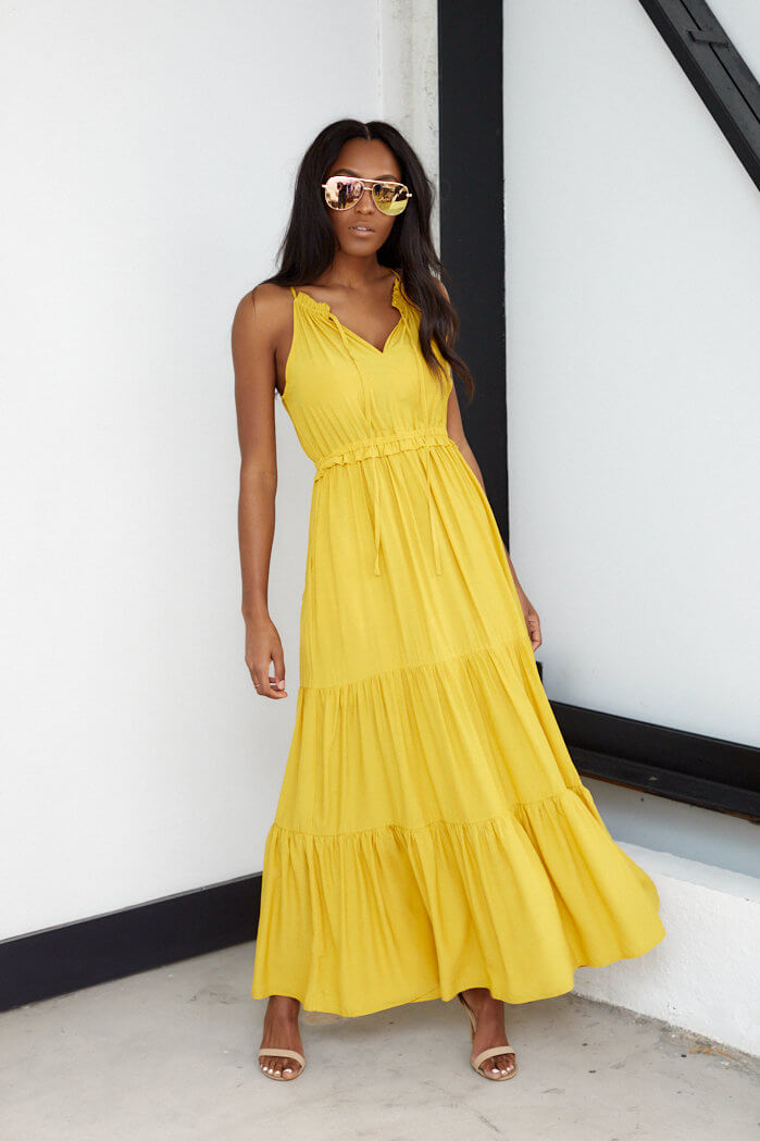 SALE - Kenley Tiered Sleeveless Maxi - fab'rik