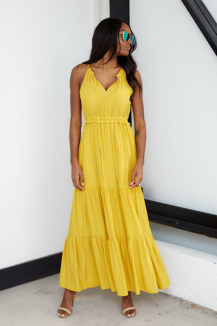 SALE - Kenley Tiered Sleeveless Maxi - fab'rik