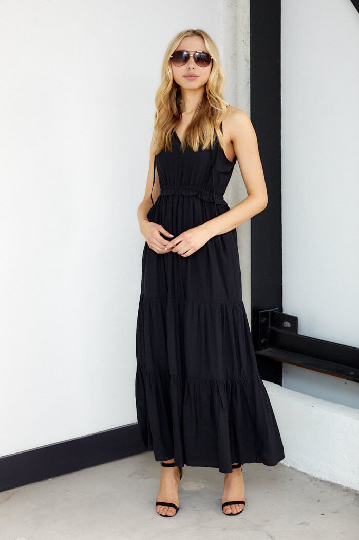 SALE - Kenley Tiered Sleeveless Maxi - fab'rik