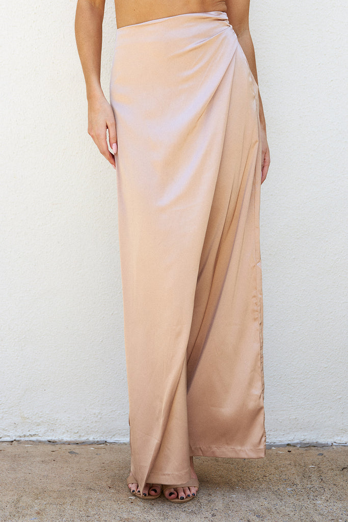 Presley Satin Draped Pant - fab'rik