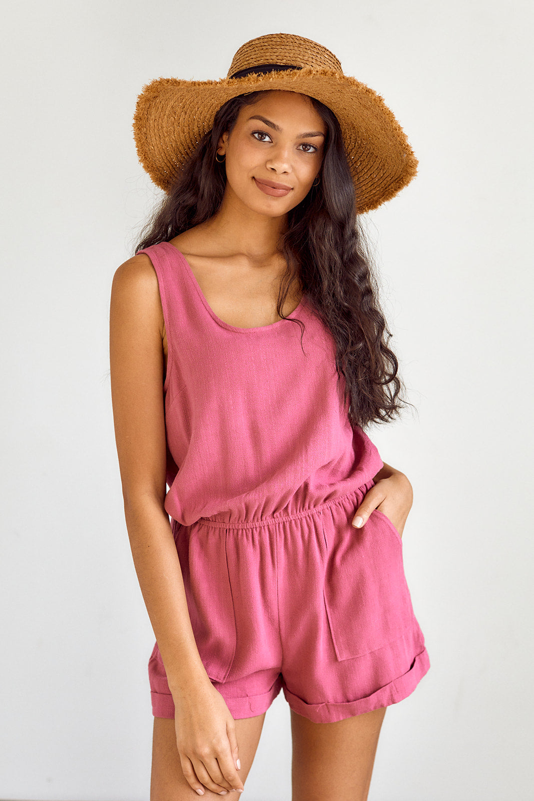 SALE - Titania Linen Romper - fab'rik