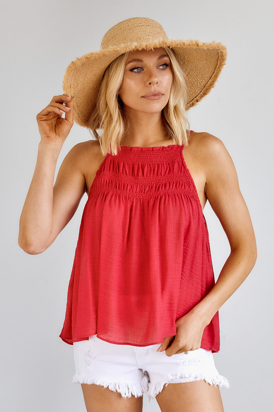 Lora Shirred Swing Blouse - fab'rik