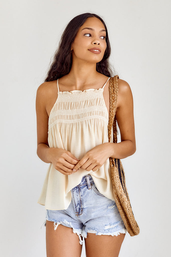 Lora Shirred Swing Blouse - fab'rik